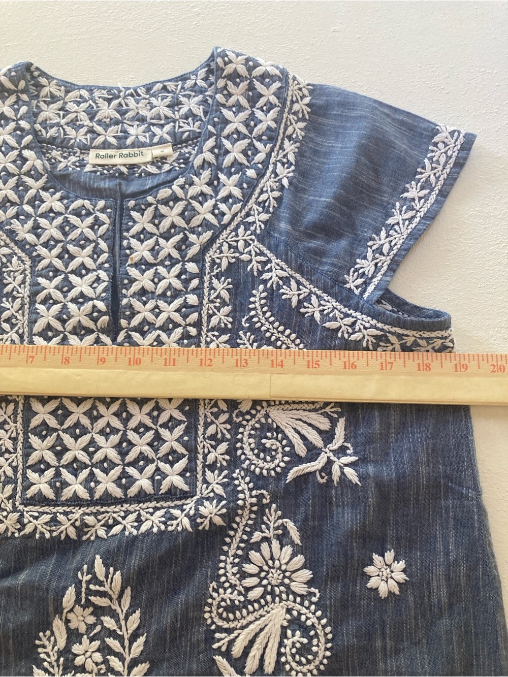 Roller Rabbit Navy Blue Embroidered Cotton Tunic Dress - Picture 7 of 16